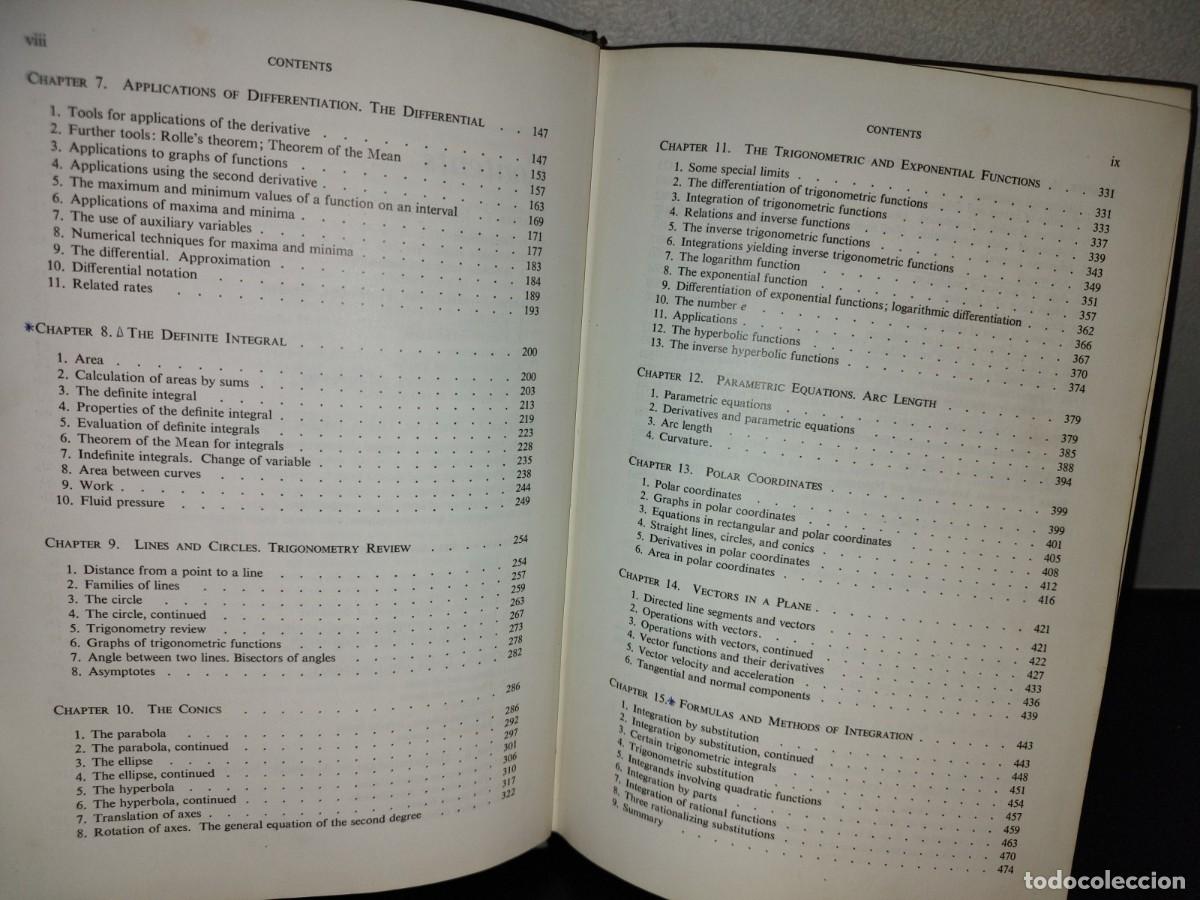 Libros de segunda mano de ciencias: 216- Calculus With Analytics Geometry. A First Course - Murray H. Protter, Charles B. Morrey - 1963 - Foto 8