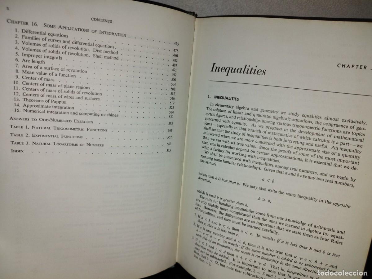 Libros de segunda mano de ciencias: 216- Calculus With Analytics Geometry. A First Course - Murray H. Protter, Charles B. Morrey - 1963 - Foto 9