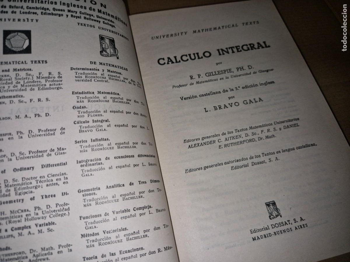 Libros de segunda mano de Ciencias: PROBLEMAS DE MATEMATICAS - E. VIDAL ABASCAL - EDITORIAL DOSSAT - 1961