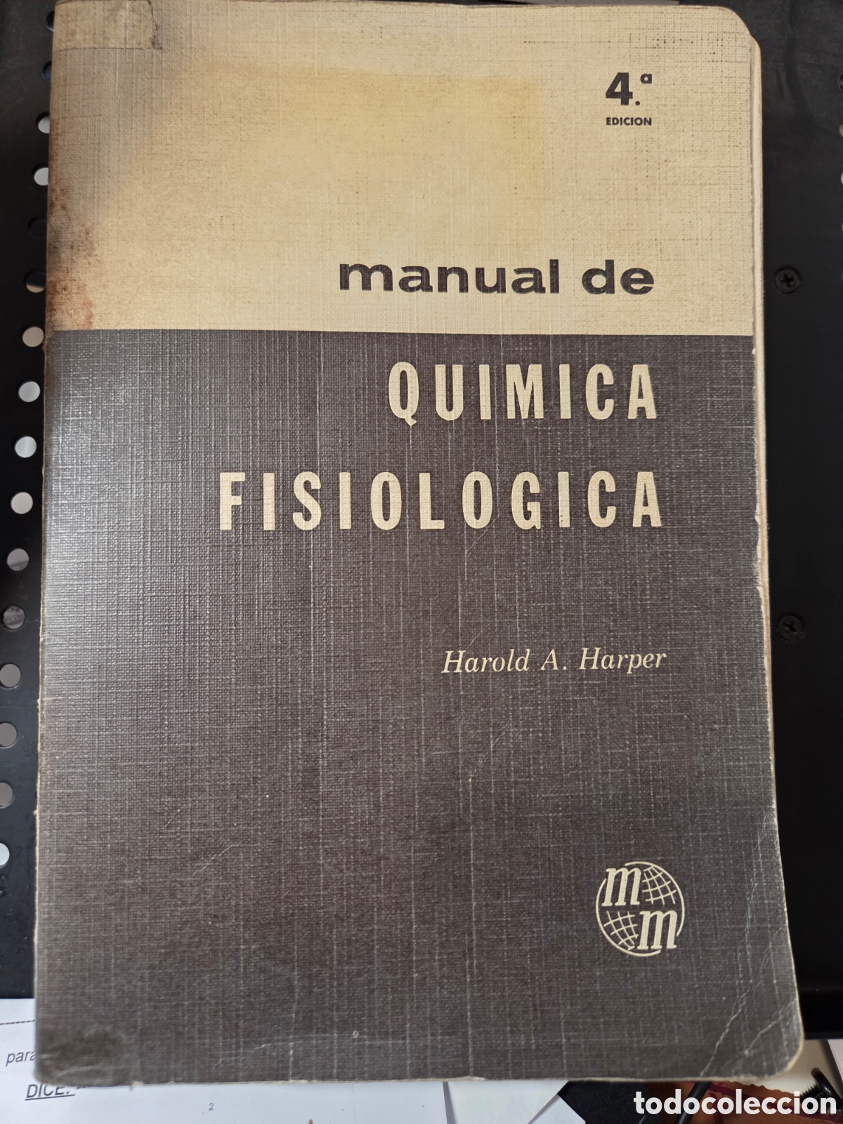 Libros de segunda mano de Ciencias: &rdquo;Manual de qu&iacute;mica fisiol&oacute;gica&rdquo;, Harold Harper, 1975 - Quimica - Fisiolog&iacute;a - Biolog&iacute;a