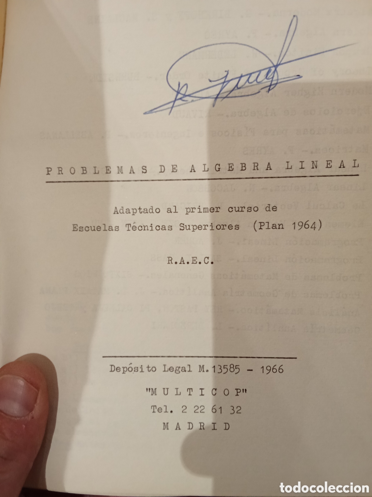 Libros de segunda mano de ciencias: Problemas de algebra lineal - RAEC - Foto 3