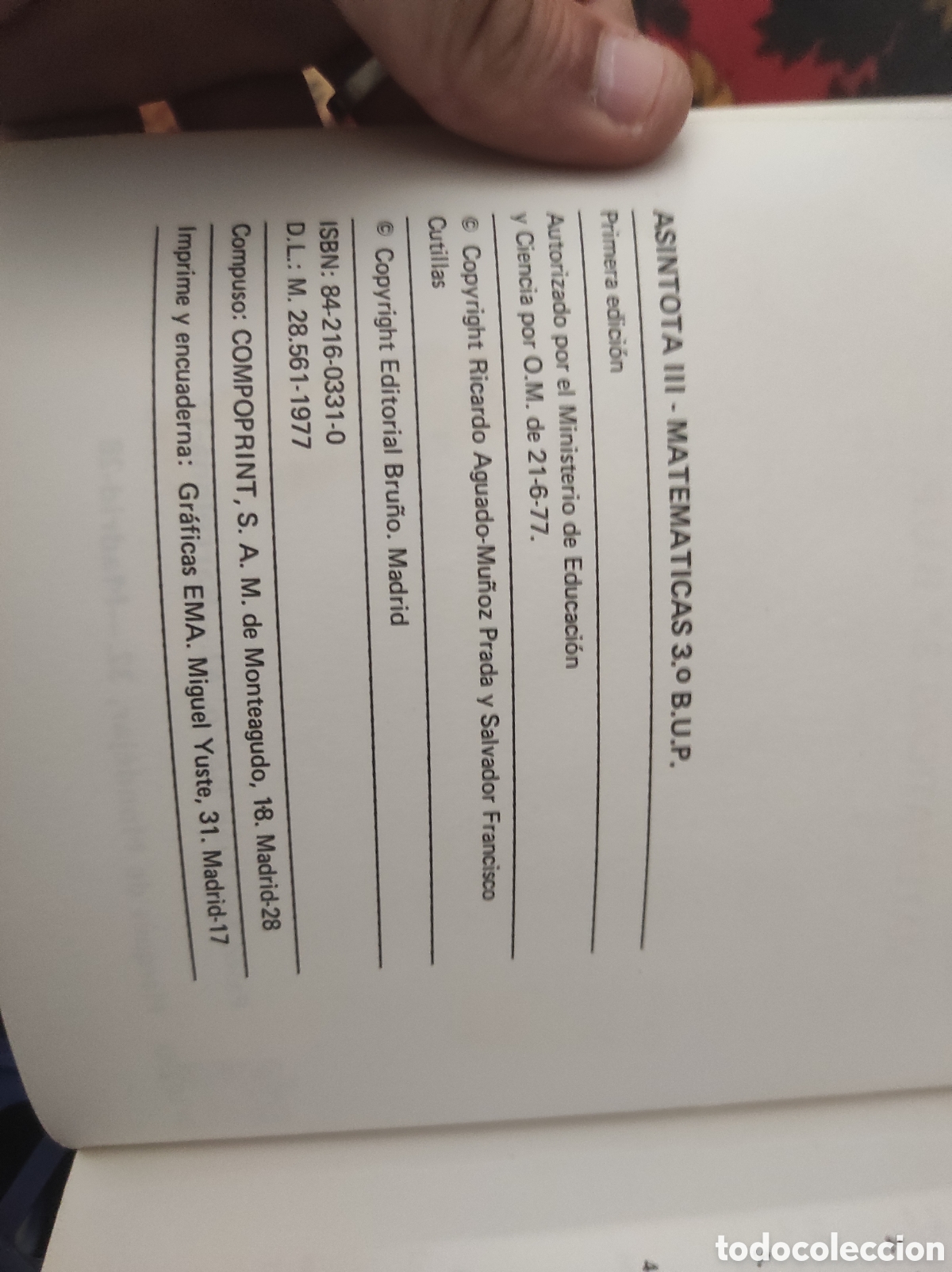 Libros de segunda mano de ciencias: As&iacute;ntota III, Matem&aacute;ticas (PEDIDO MINIMO 10&euro;) - Foto 3