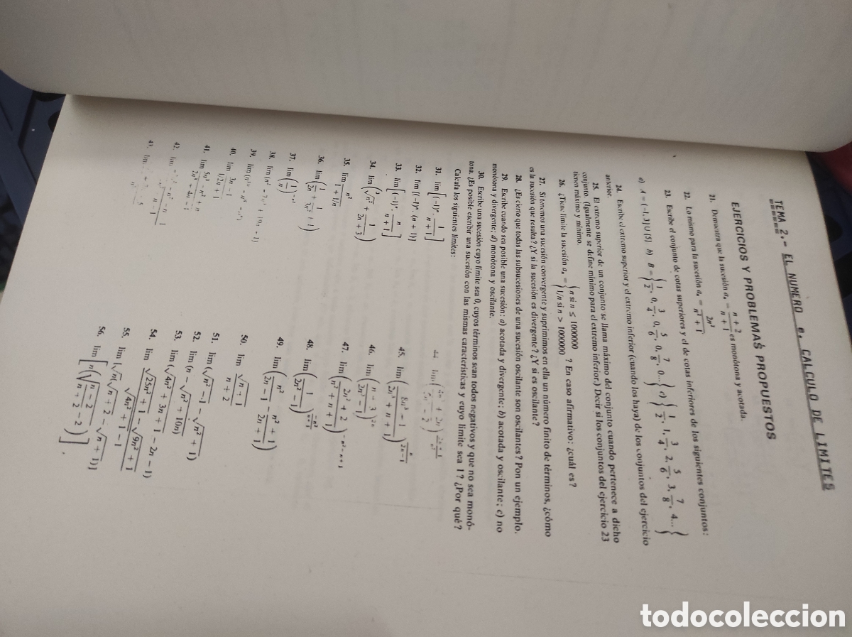 Libros de segunda mano de ciencias: C&aacute;lculo Sucesiones L&iacute;mite Matem&aacute;ticas (PEDIDO MINIMO 10&euro;) - Foto 5