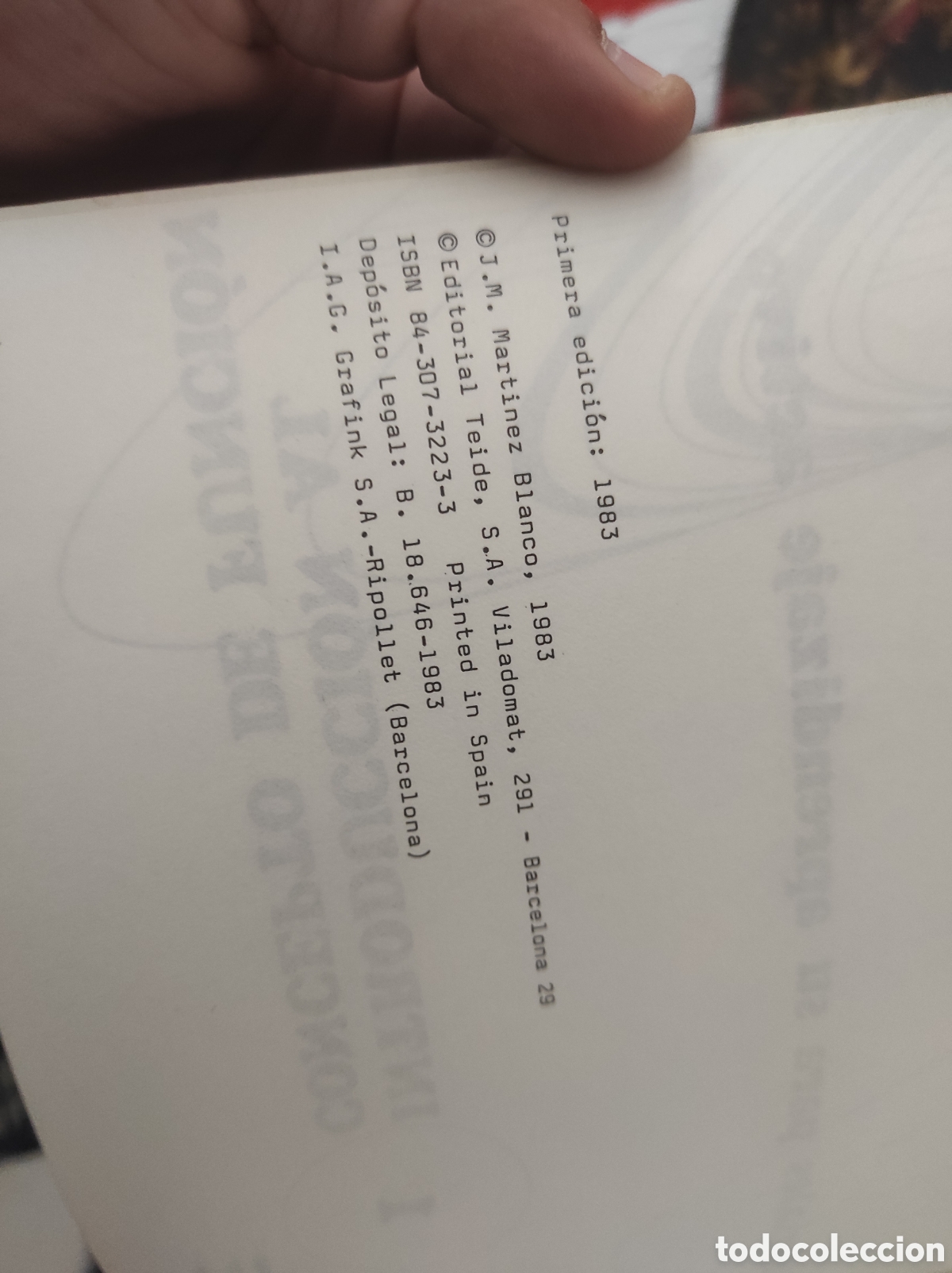 Libros de segunda mano de ciencias: 4 Vol. FUNCIONES ELEMENTALES MARTINEZ BLANCO, JOSE MARIA - Foto 2