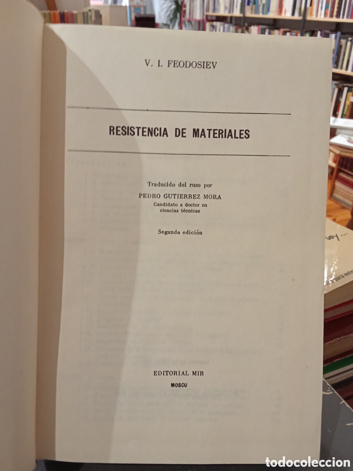 Libros de segunda mano de ciencias: Resistencia de materiales - V. I. Feodosiev - Editorial Mir - Foto 2