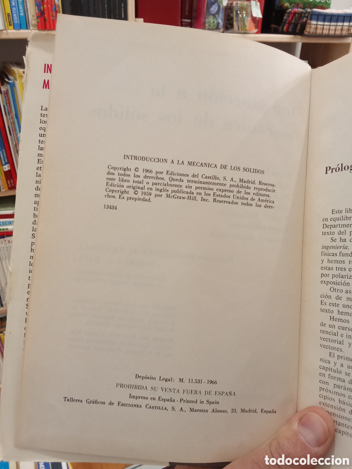 Libros de segunda mano de ciencias: Introducci&oacute;n a la mec&aacute;nica de solidos - Ediciones de la Torre - Foto 2