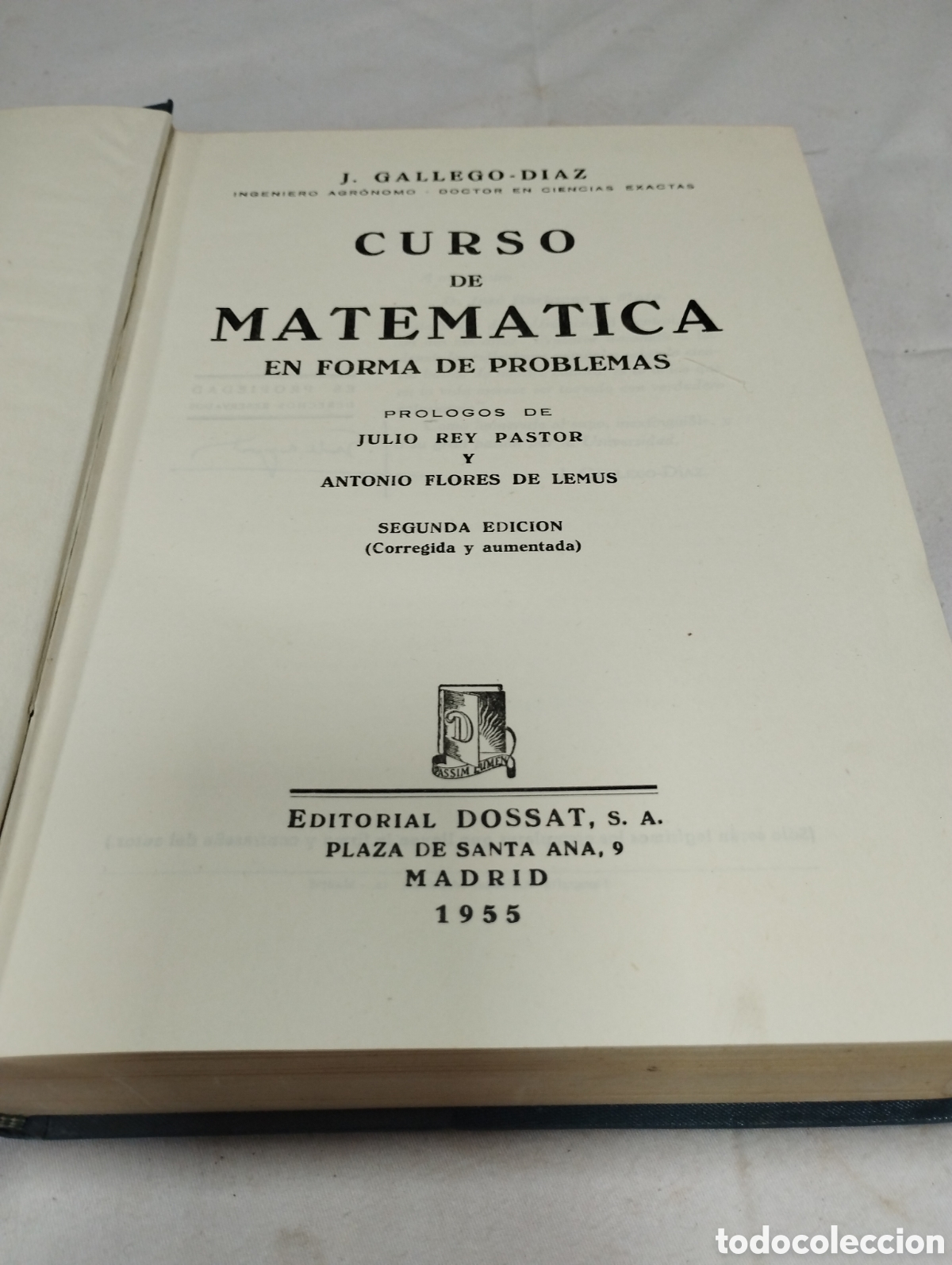 Libros de segunda mano de ciencias: Curso de matem&aacute;tica en forma de problemas. Gallego-Diaz, 1955 - Foto 2