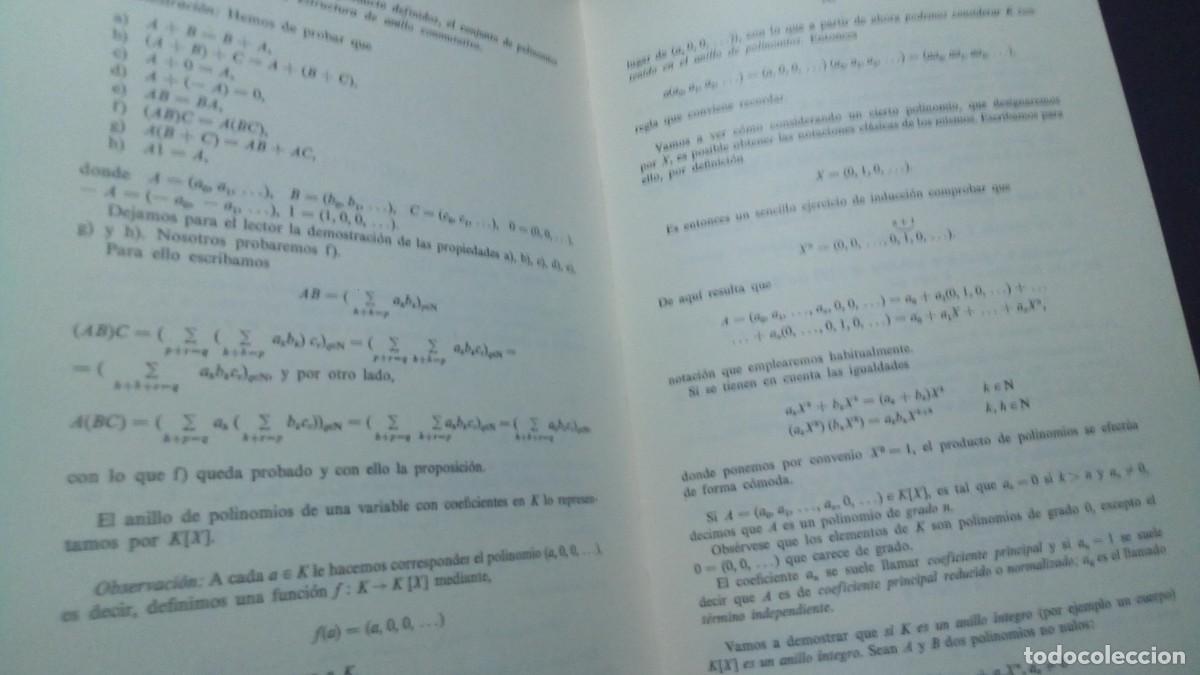 Libros de segunda mano de ciencias: FERNANDO PUERTA : ALGEBRA LINEAL (MARCOMBO, 1976) - Foto 5