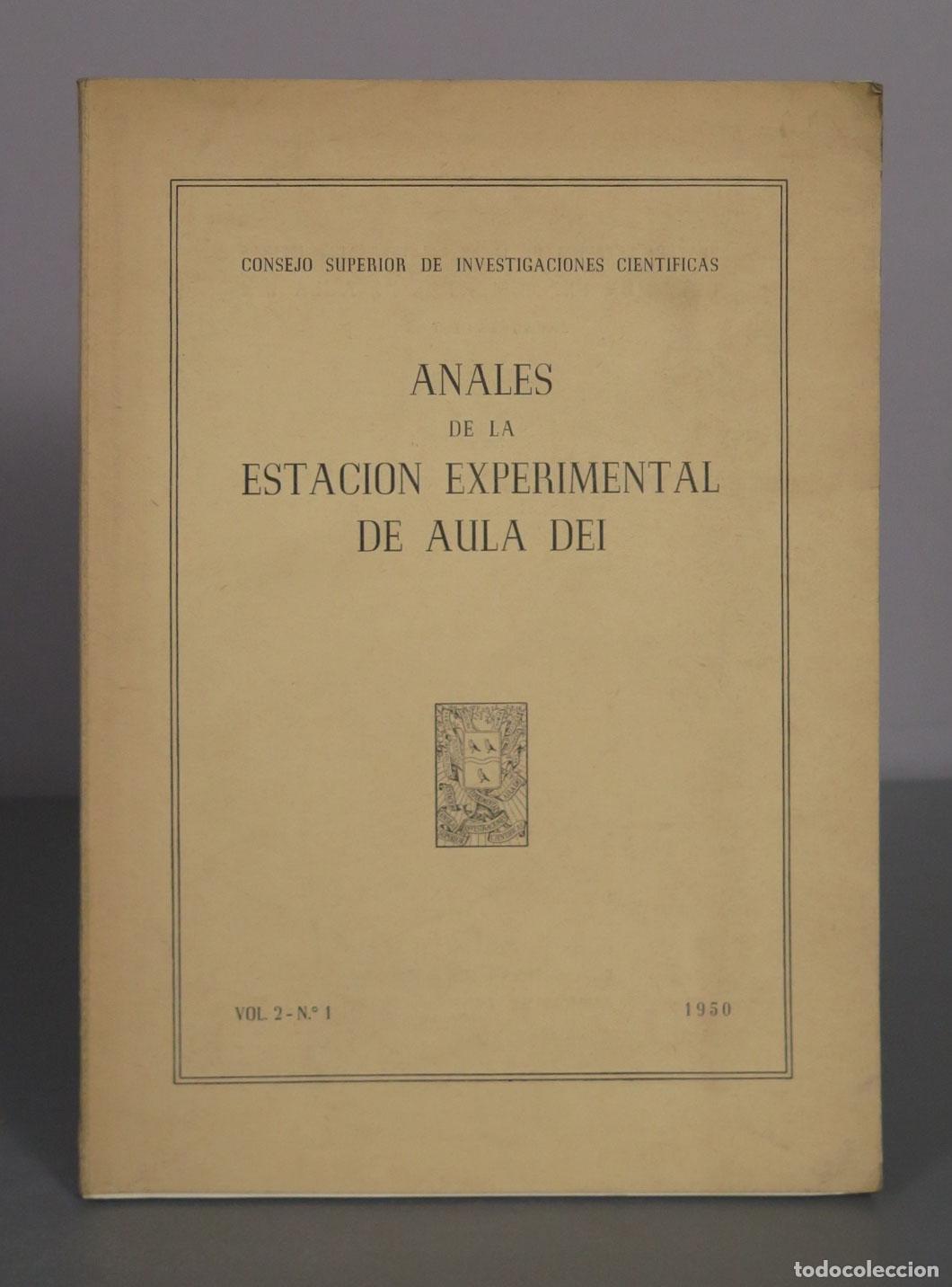 Libros de segunda mano: Anales de la Estaci&oacute;n Experimental de Aula Dei - VOL 2 N 1 1950