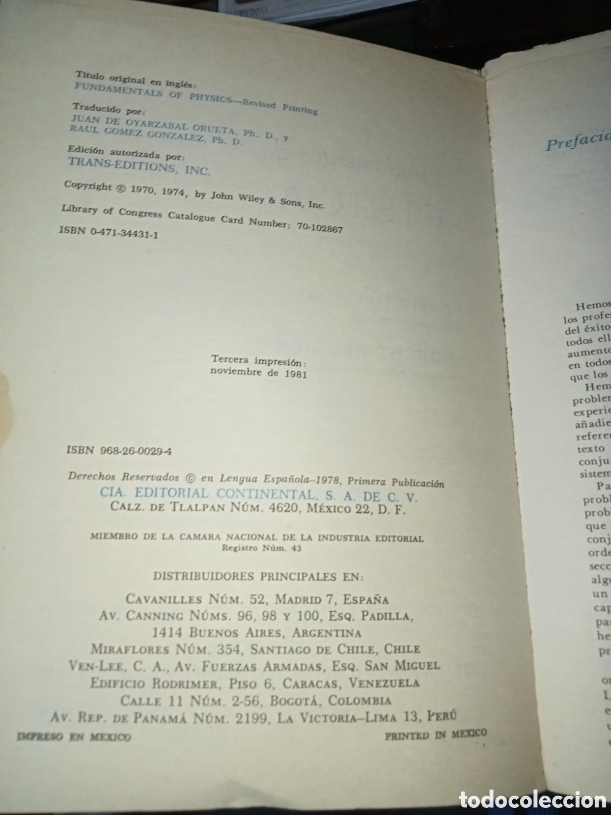 Libros de segunda mano de ciencias: Fundamentos de f&iacute;sica David Robert resnick - Foto 4