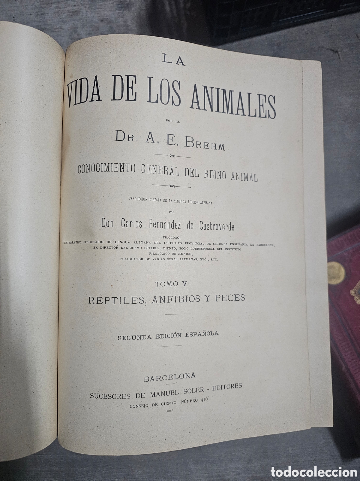 Libros de segunda mano: LA VIDA DE LOS ANIMALES - A. E. BREHM - 6 TOMOS COMPLETA - 2&ordf; EDICI&Oacute;N - - Foto 10