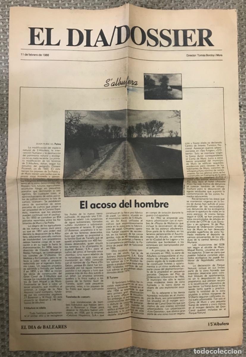 Libros de segunda mano: S'ALBUFERA (MALLORCA) - 1988 - EL D&Iacute;A / DOSSIER (EL D&Iacute;A DE BALEARES)