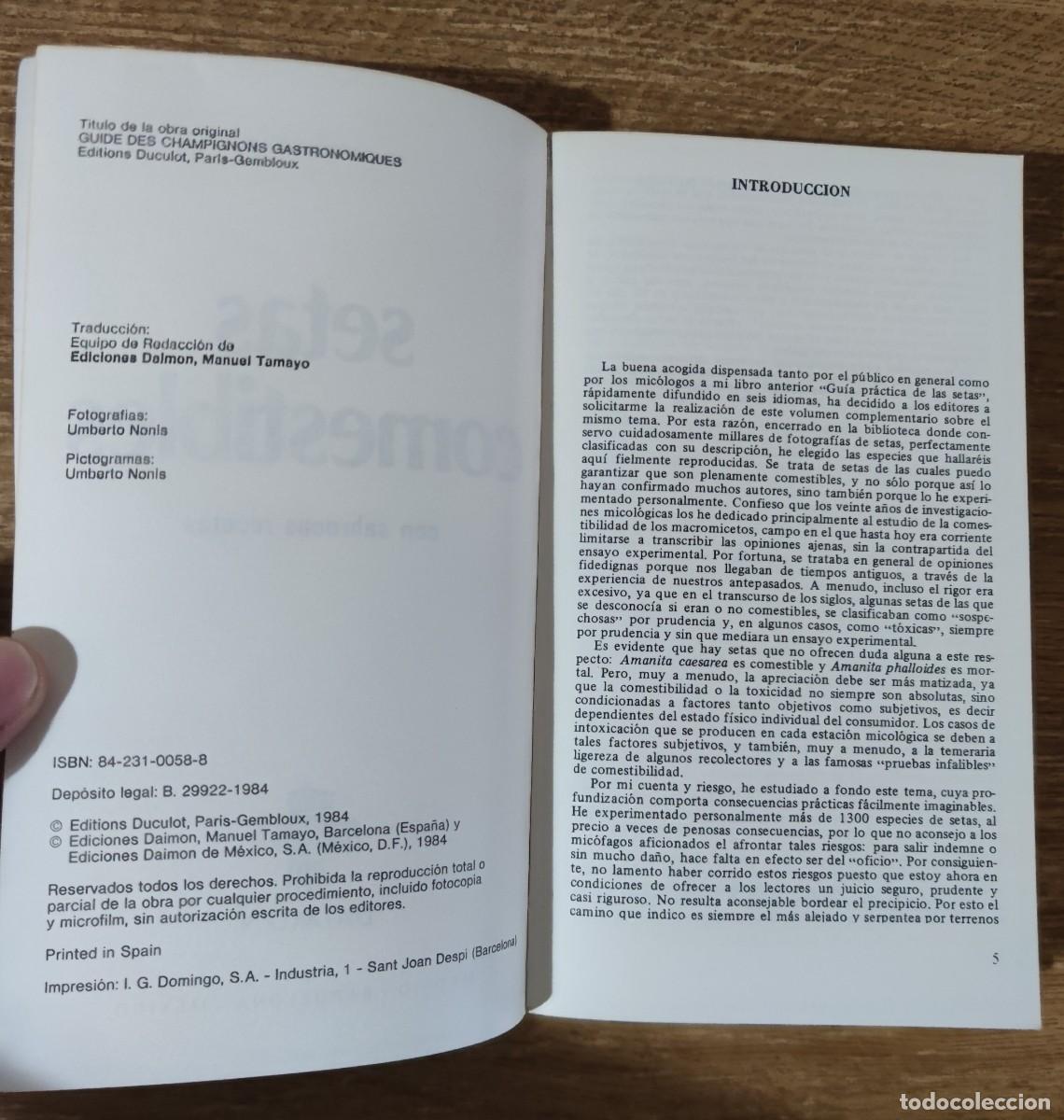 Libros de segunda mano: Gu&iacute;a pr&aacute;ctica: Setas comestibles con sabrosas recetas (1984) - Foto 2