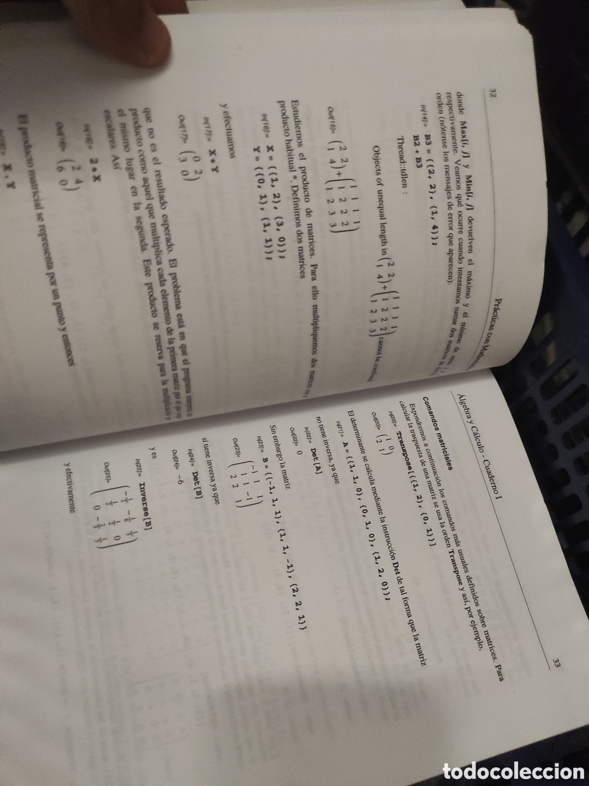 Libros de segunda mano de ciencias: Pablo Alberca Bjerregaard Pr&aacute;cticas con Mathematica: &Aacute;lgebra lineal y c&aacute;lculo. (PEDIDO MINIMO 10&euro;) - Foto 3