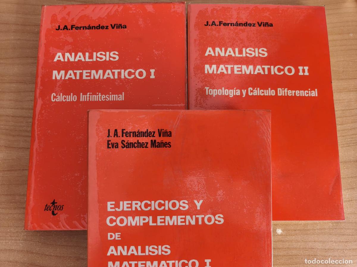 Libros de segunda mano de Ciencias: AN&Aacute;LISIS MATEMATICO Fern&aacute;ndez Vi&ntilde;a - C&aacute;lculo Infinitesimal - Topolog&iacute;a Diferencial - Ejercicios