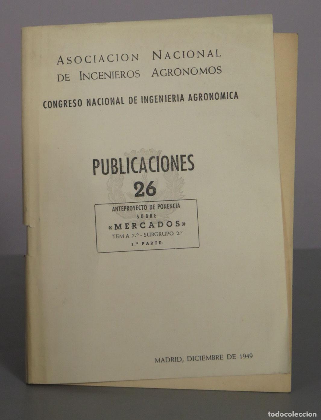 Libros de segunda mano: Anteproyecto de ponencia sobre mercados - Antonio Ballester Llamb&iacute;as - 1A PARTE