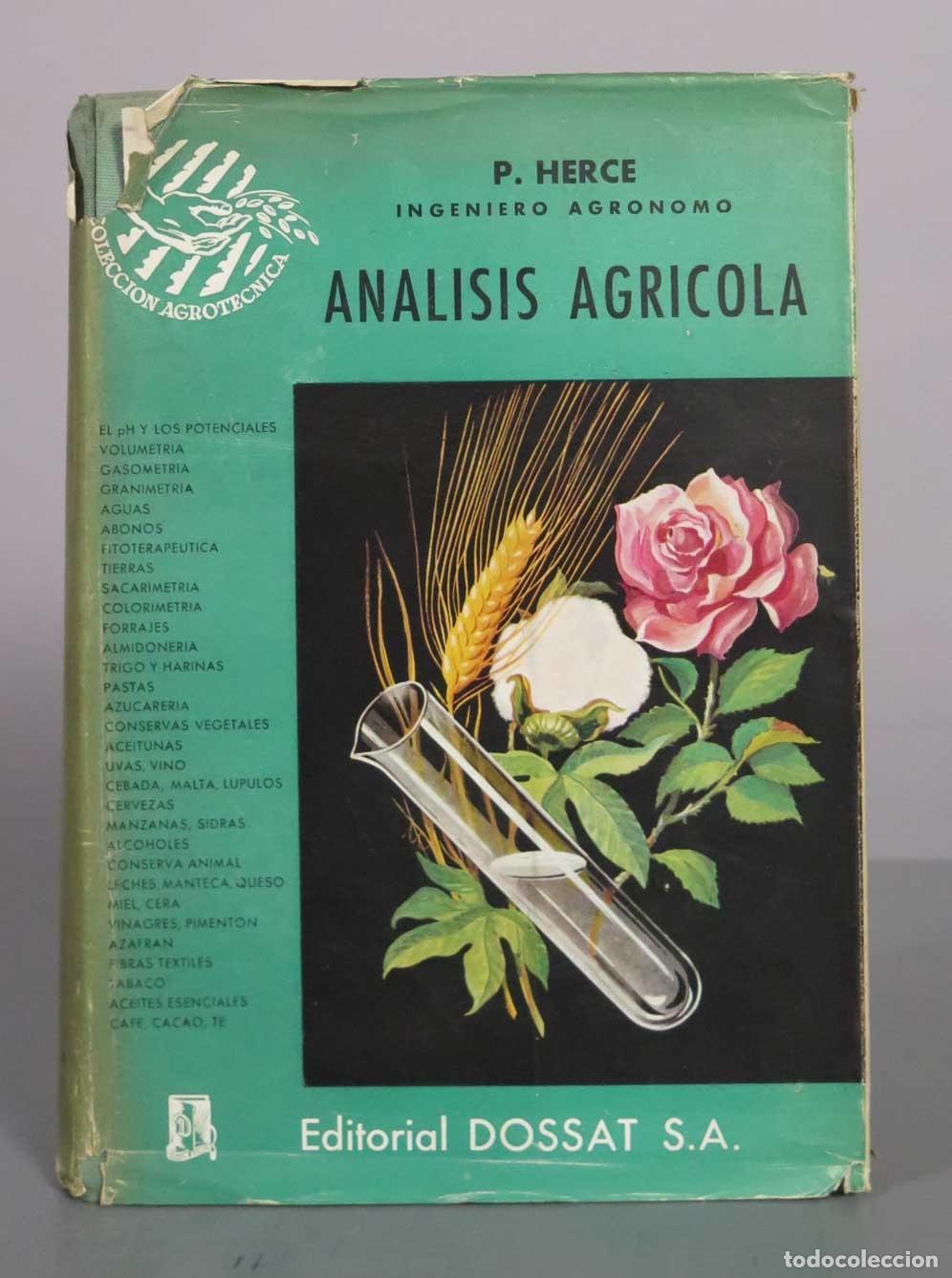 Libros de segunda mano: Analisis Agricola - P. Herc&eacute; - Editorial Dossat S.A.