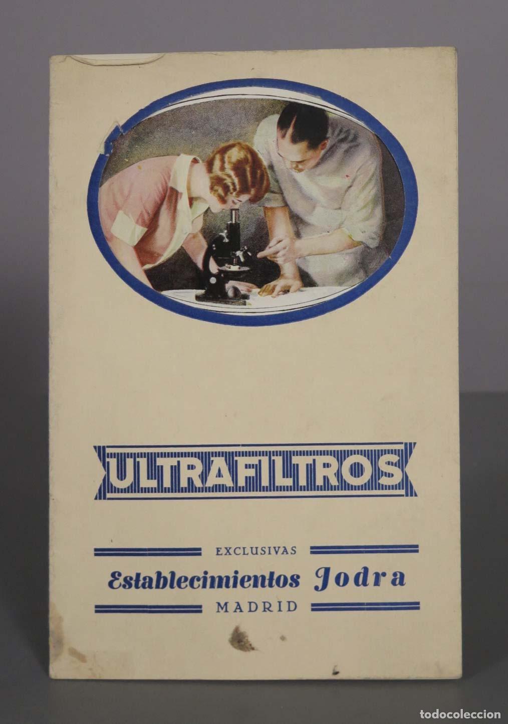 Libros de segunda mano: Ultrafiltros - Exclusivas Establecimientos Jodra Madrid. PUBLICIDAD