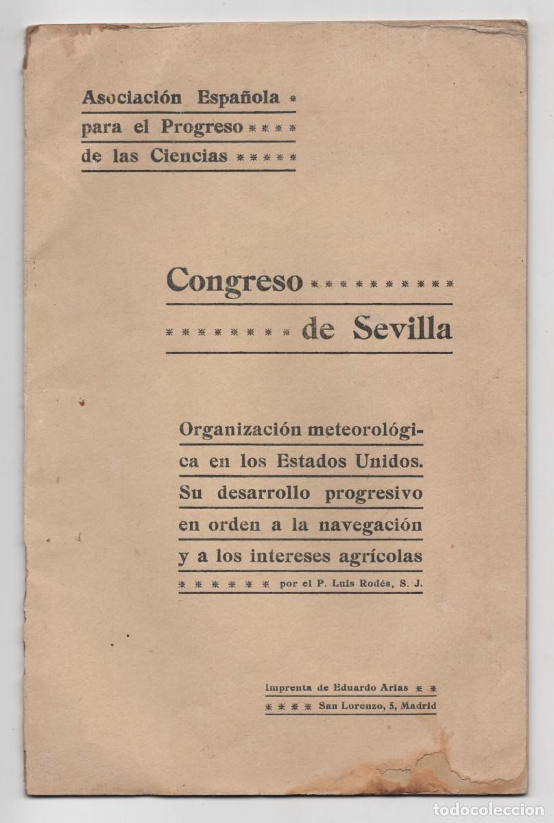 Libros de segunda mano de Ciencias: PADRE LUIS RODES S.J. AGREGADO DEL OBSERVATORIO DEL EBRO ROQUETES LOS ESTADOS UNIDOS METEREOLOGIA