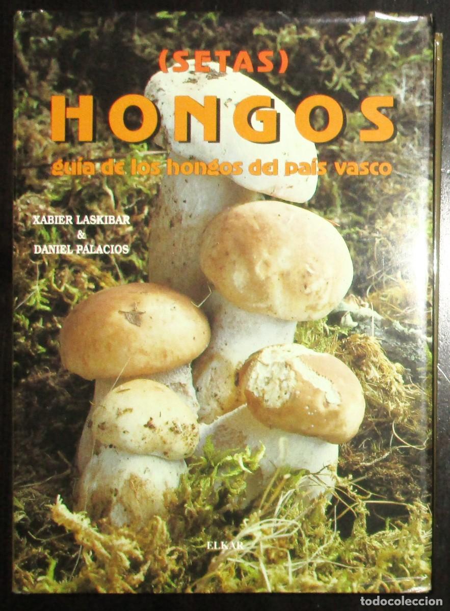Libros de segunda mano: GU&Iacute;A DE LOS HONGOS DEL PA&Iacute;S VASCO. LASKIBAR Y PALACIOS. ELKAR, 1991. FIRMA Y DEDICATORIA DEL AUTOR.