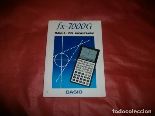 Libros de segunda mano de ciencias: MANUAL DEL PROPIETARIO CALCULADORA CASIO FX-7000G - Foto 1