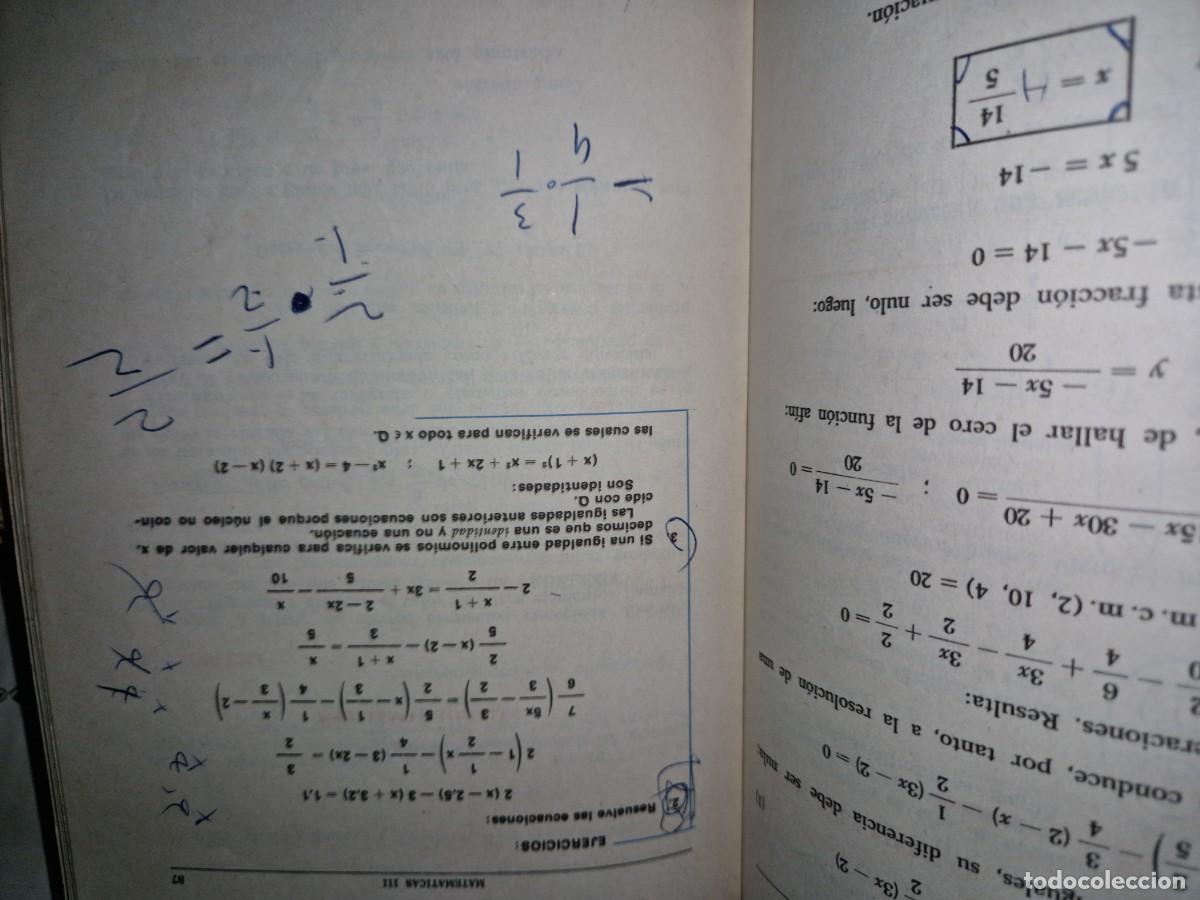 Libros de segunda mano de ciencias: MATEMATICAS CURSO TERCERO , MARCOS LANUZA - Foto 2