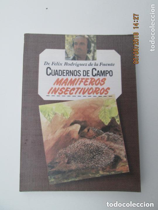 Libros de segunda mano: FELIX RODRIGUEZ DE LA FUENTE -CUADERNOS DE CAMPO - MAMIFEROS INSECTIVOROS