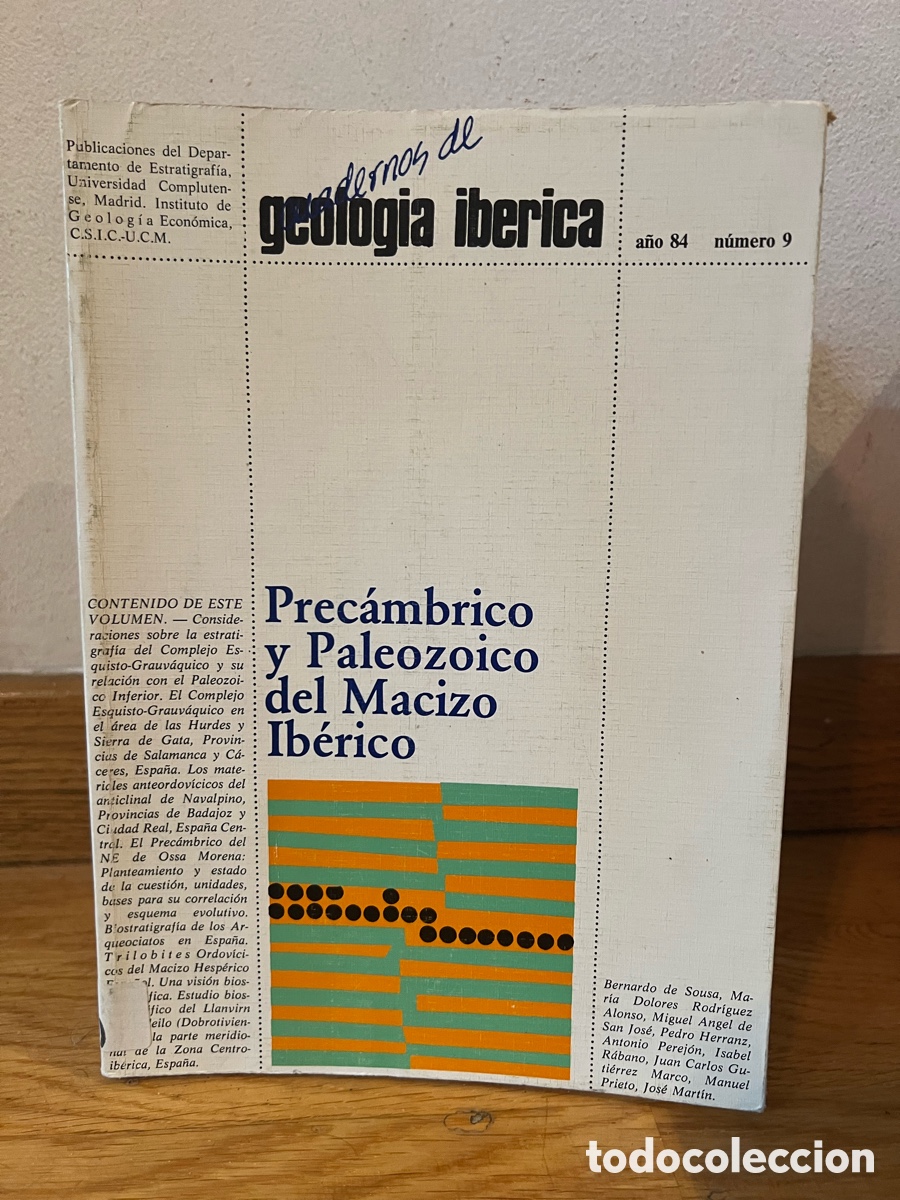 Libros de segunda mano: Cuadernos de Geolog&iacute;a ib&eacute;rica a&ntilde;o 84 n&uacute;mero 9 Prec&aacute;mbrico y paleozoico del Macizo ib&eacute;rico