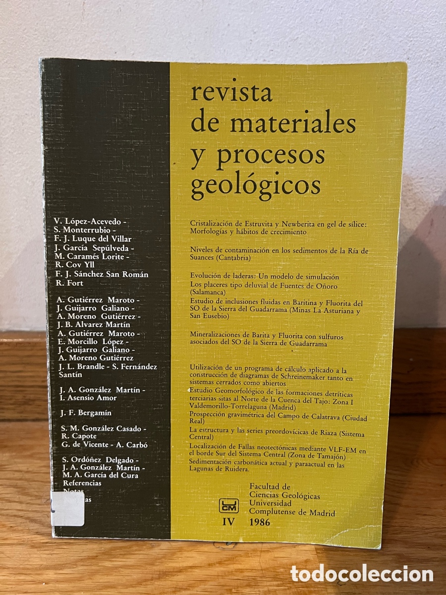 Libros de segunda mano: revista de materiales y procesos geol&oacute;gicos Varios autores
