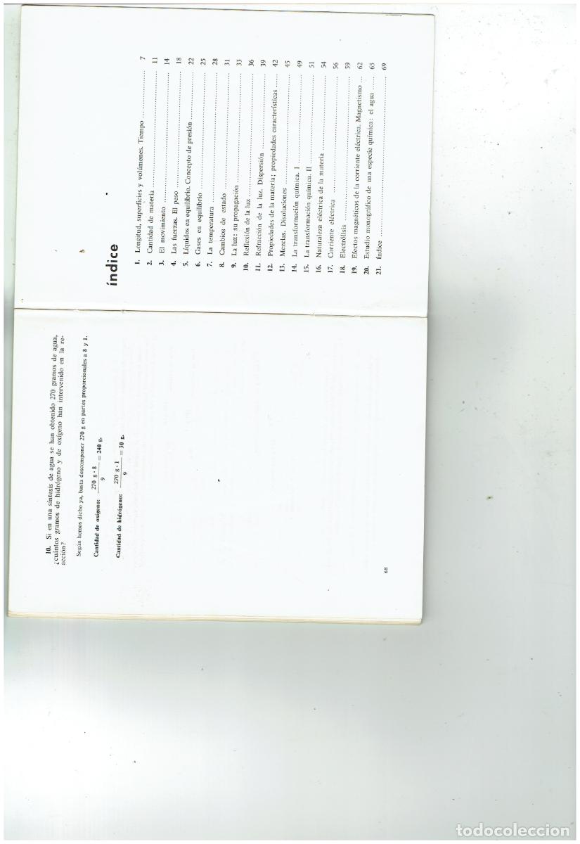 Libros de segunda mano de Ciencias: SOLUCIONARIO F&Iacute;SICA Y QU&Iacute;MICA. TERCER CURSO DE ENSE&Ntilde;ANZA MEDIA. PLAN 1967. (&Ntilde;/6)