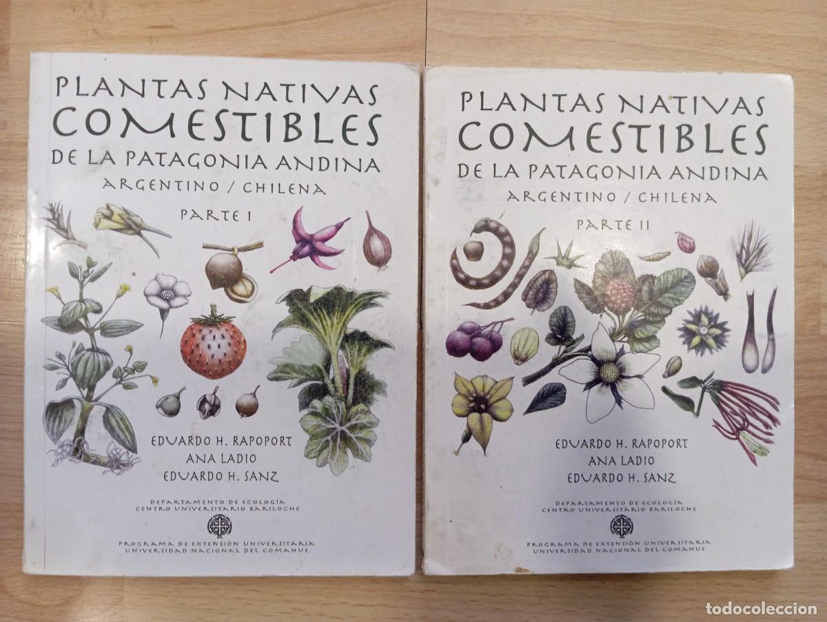 Libros de segunda mano: 'Plantas nativas comestibles de la Patagonia Andina'. 2 vol&uacute;menes.