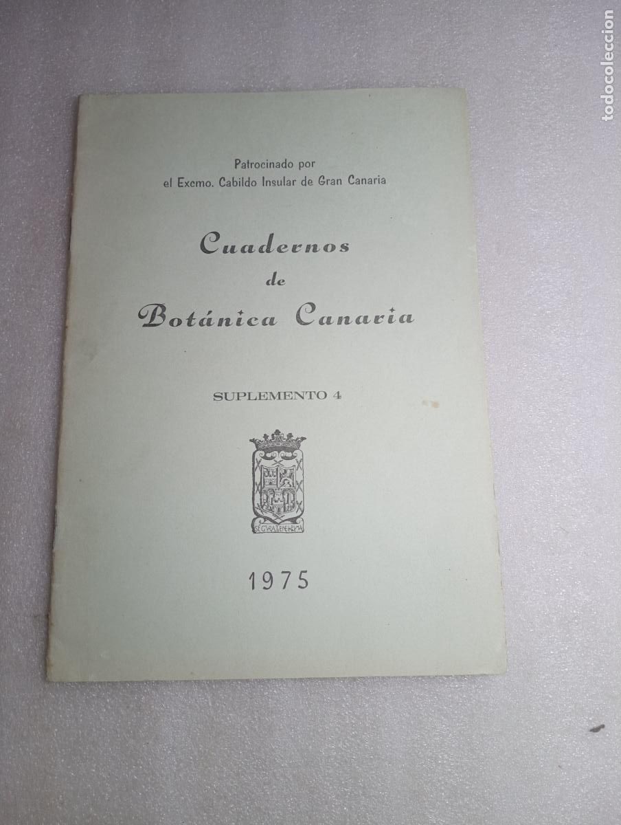 Libros de segunda mano: CUADERNOS DE BOT&Aacute;NICA CANARIA. SUPLEMENTO 4 (1975) - EXCMO. CABILDO INSULAR DE GRAN CANARIA