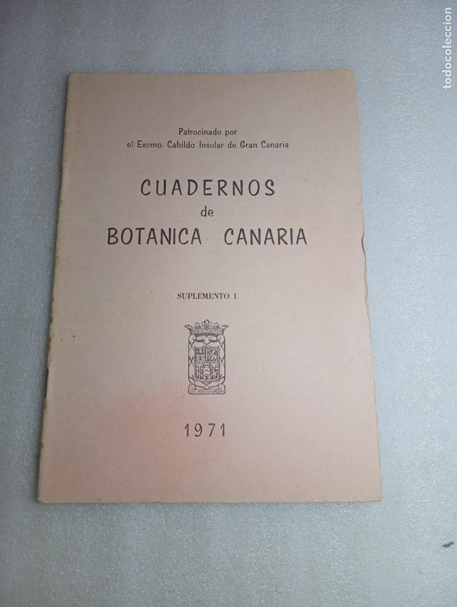 Libros de segunda mano: CUADERNOS DE BOT&Aacute;NICA CANARIA. SUPLEMENTO 1 (1971) - EXCMO. CABILDO INSULAR DE GRAN CANARIA