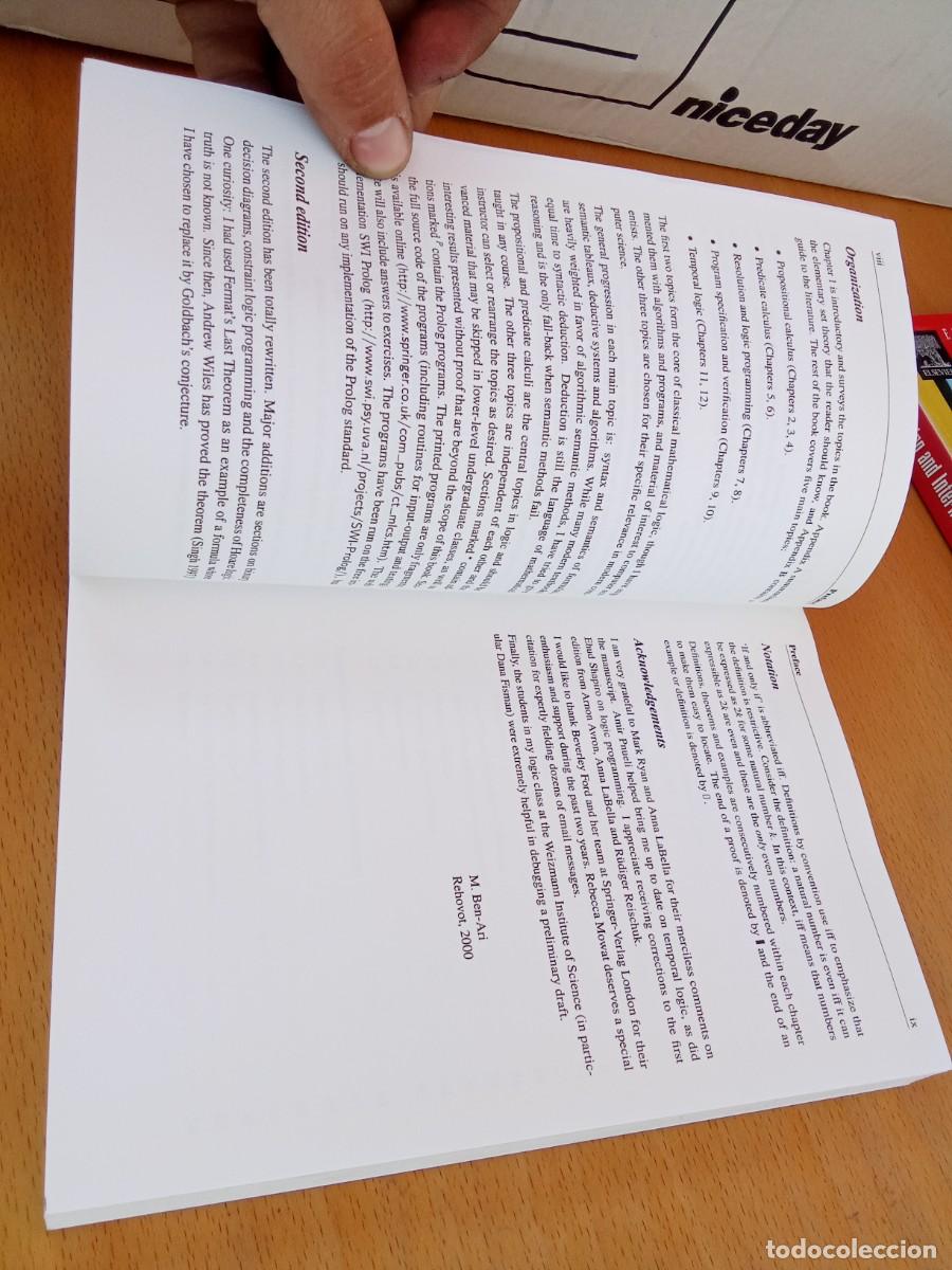 Libros de segunda mano de ciencias: MATHEMATICAL LOGIC FOR COMPUTER SCIENCE/MORDECHAI BEN-ARI/INGLES: L&oacute;gica matem&aacute;tica para inform&aacute;tica - Foto 11