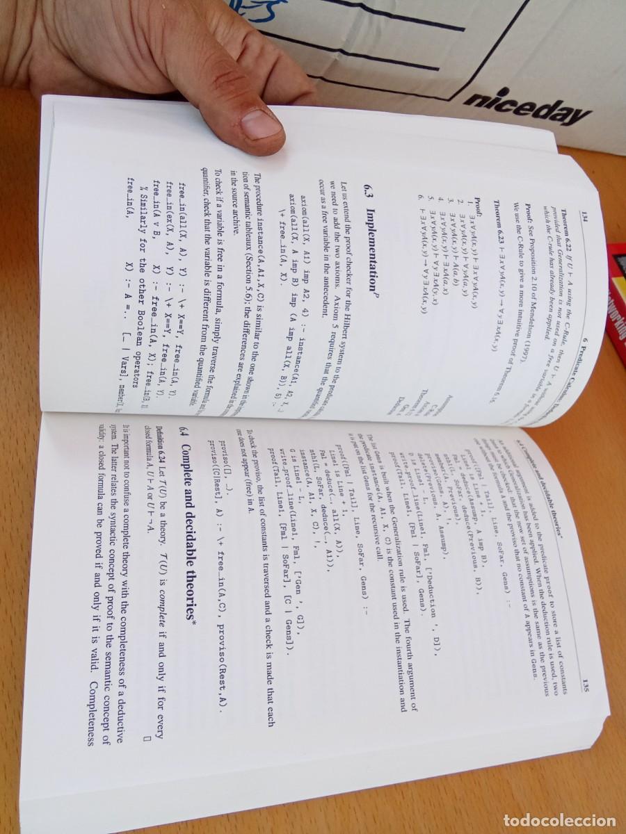 Libros de segunda mano de ciencias: MATHEMATICAL LOGIC FOR COMPUTER SCIENCE/MORDECHAI BEN-ARI/INGLES: L&oacute;gica matem&aacute;tica para inform&aacute;tica - Foto 23