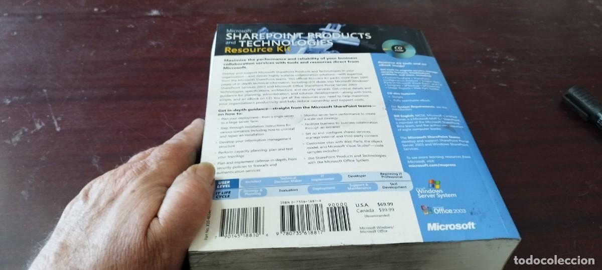 Libros de segunda mano de ciencias: MICROSOFT SHAREPOINT PRODUCTS TECHNOLOGIES RESOURCE KIT/EN INGLES KARA35 - Foto 4