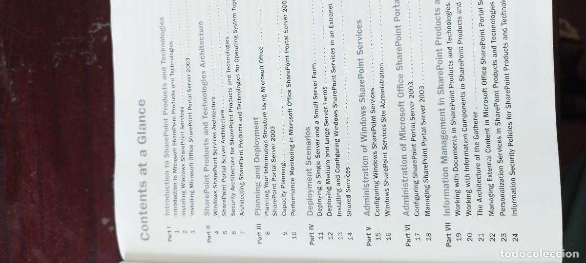 Libros de segunda mano de ciencias: MICROSOFT SHAREPOINT PRODUCTS TECHNOLOGIES RESOURCE KIT/EN INGLES KARA35 - Foto 11