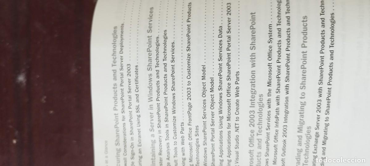 Libros de segunda mano de ciencias: MICROSOFT SHAREPOINT PRODUCTS TECHNOLOGIES RESOURCE KIT/EN INGLES KARA35 - Foto 12