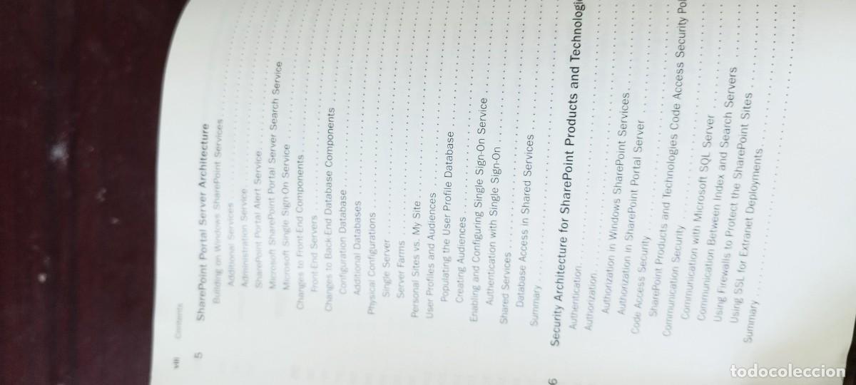 Libros de segunda mano de ciencias: MICROSOFT SHAREPOINT PRODUCTS TECHNOLOGIES RESOURCE KIT/EN INGLES KARA35 - Foto 17
