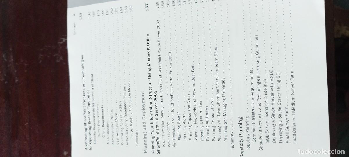 Libros de segunda mano de ciencias: MICROSOFT SHAREPOINT PRODUCTS TECHNOLOGIES RESOURCE KIT/EN INGLES KARA35 - Foto 18