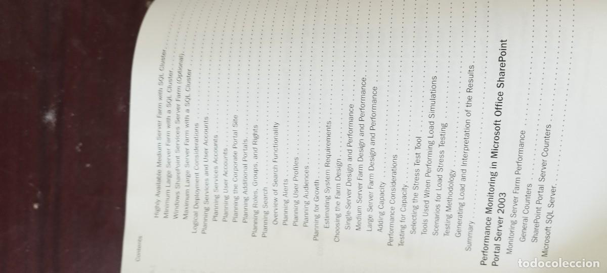 Libros de segunda mano de ciencias: MICROSOFT SHAREPOINT PRODUCTS TECHNOLOGIES RESOURCE KIT/EN INGLES KARA35 - Foto 19
