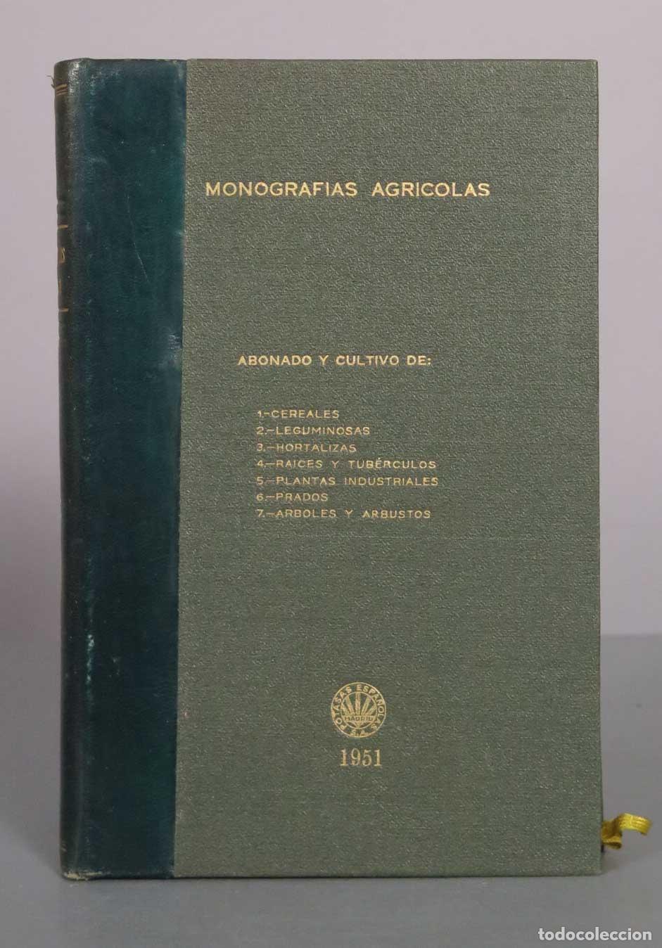 Libros de segunda mano: Monograf&iacute;as Agr&iacute;colas: Abonado y Cultivo - Estuche con 7 libritos y gr&aacute;fico - Potasas Espa&ntilde;olas