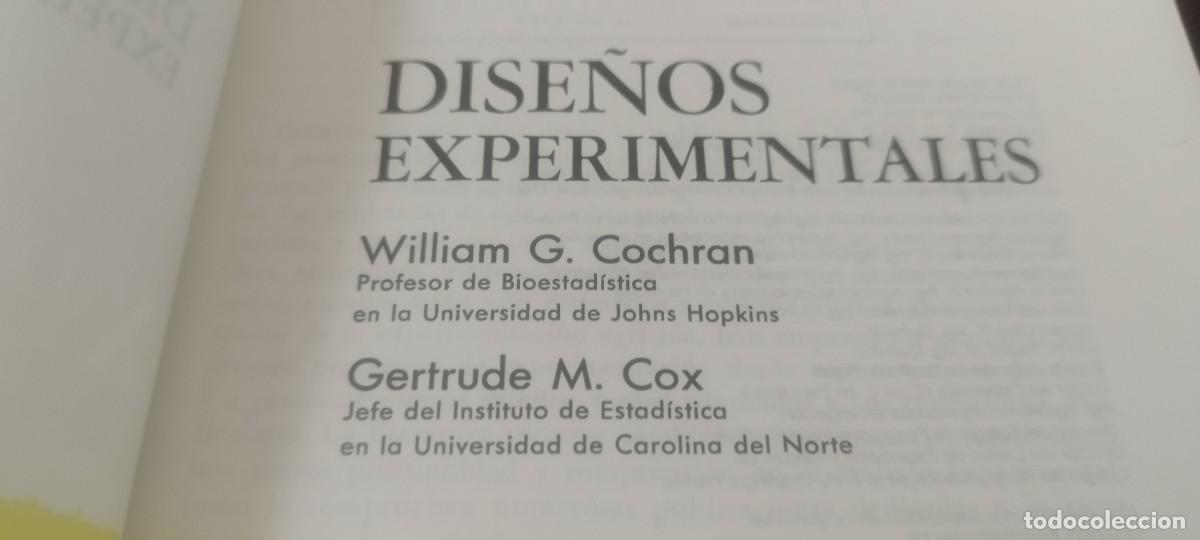 Libros de segunda mano de ciencias: DISE&Ntilde;OS EXPERIMENTALES / COCHRAN-COX / KARA38 - Foto 7