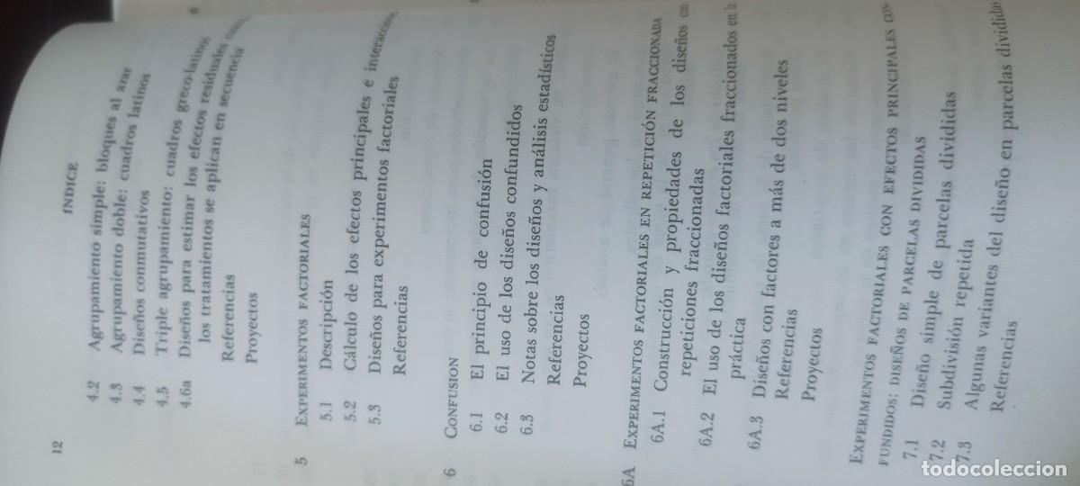 Libros de segunda mano de ciencias: DISE&Ntilde;OS EXPERIMENTALES / COCHRAN-COX / KARA38 - Foto 11