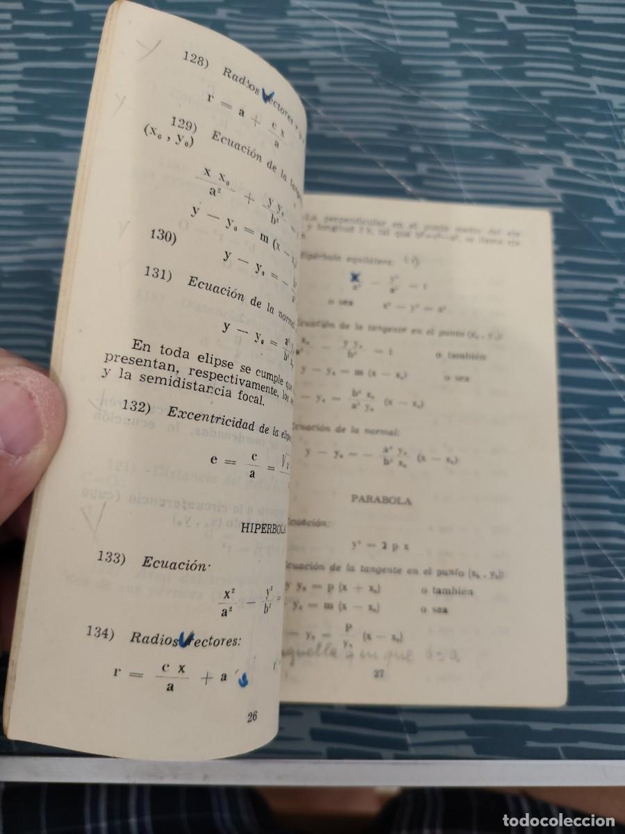 Libros de segunda mano de ciencias: FORMULARIO DE MATEM&Aacute;TICAS,R.GARCIA ROCA, VALENCIA,31 PAG.,LEER. - Foto 4