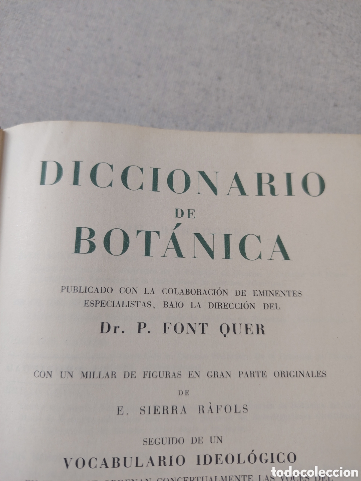 Libros de segunda mano: Diccionario bot&aacute;nico Labor 1953. Font Quer - Foto 2