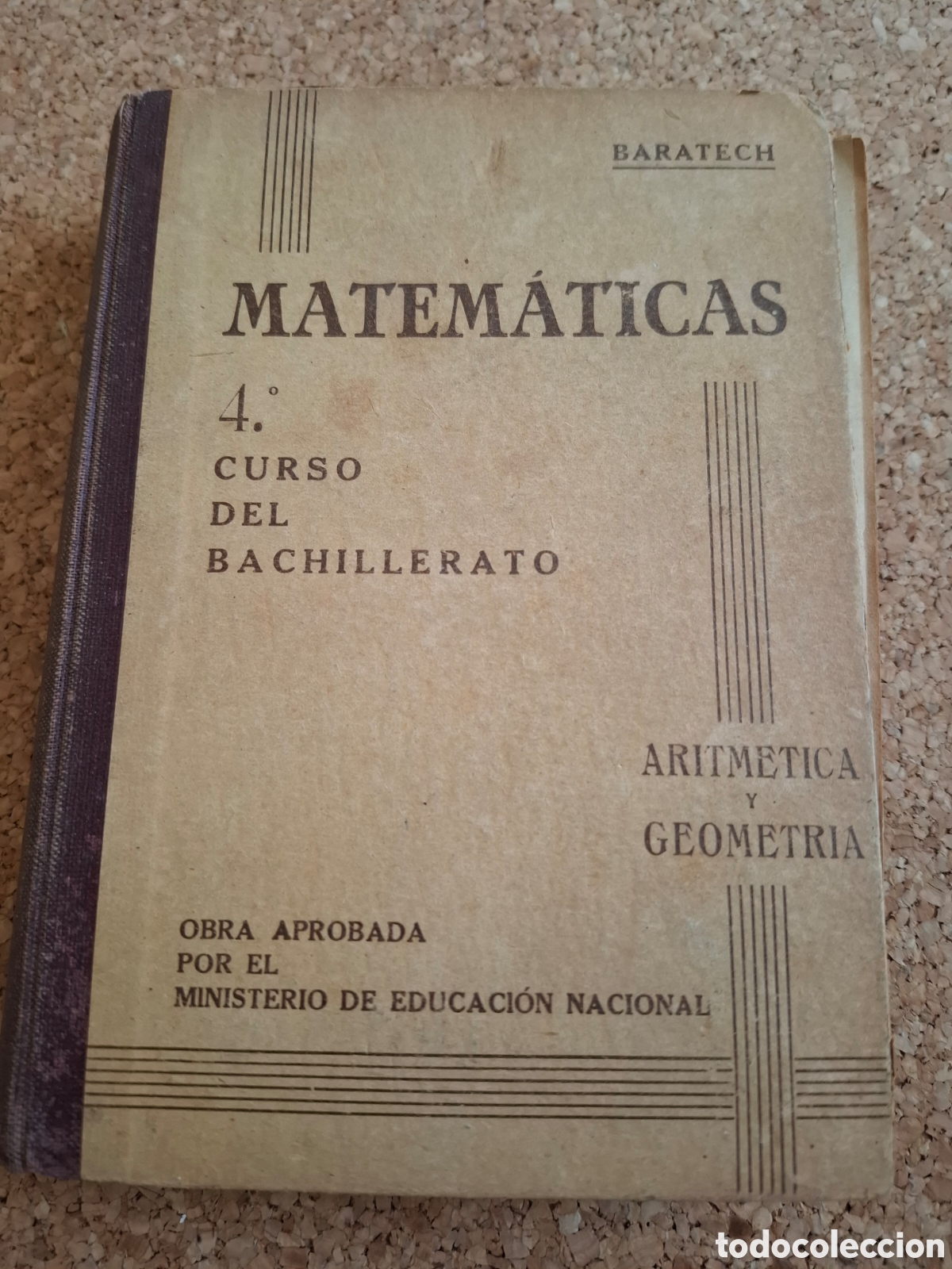 Libros de segunda mano de Ciencias: Matem&aacute;ticas - 4&ordm; curso del bachillerato - Baratech - 1939