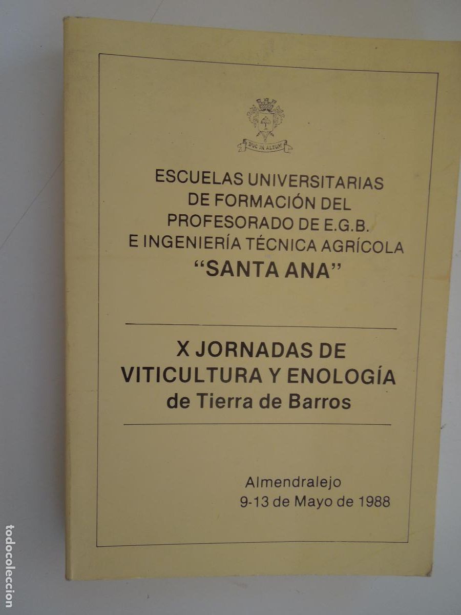 Libros de segunda mano: X JORNADAS DE VITICULTURA Y ENOLOG&Iacute;A DE TIERRA DE BARROS - ALMENDRALEJO-BADAJOZ 1988.