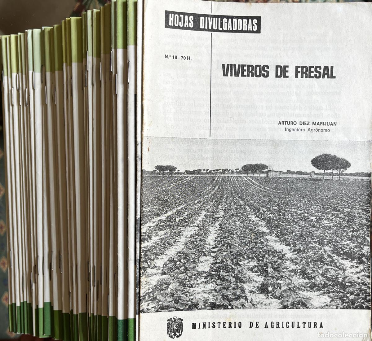 Libros de segunda mano: 45 Hojas Divulgadoras temas variados. Ministerio Agricultura. 1085 p&aacute;ginas total.