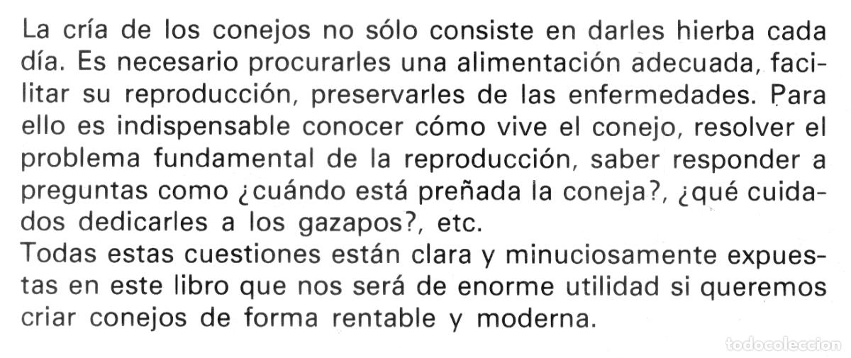 Libros de segunda mano: CRIA MODERNA DE LOS CONEJOS. MARIO VACCARO. - Foto 7